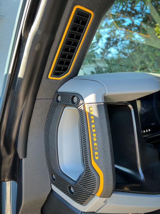 Defroster Vent Outline - 2021+ Bronco - StickerFab