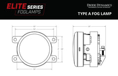 Diode Dynamics Elite Series Fog Lamps - 2021+ Bronco Plastic / *Capable Bumper - StickerFab