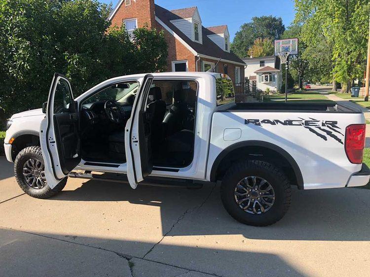 Door Sill Protectors - 2019+ Ford Ranger SuperCrew - StickerFab