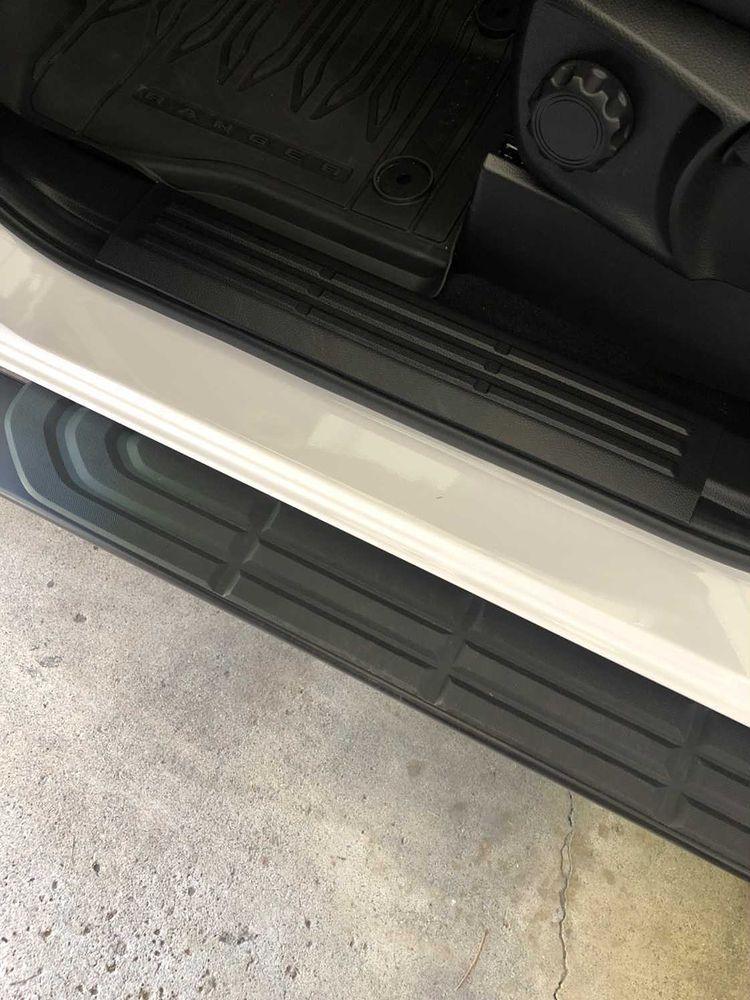 Door Sill Protectors - 2019+ Ford Ranger SuperCrew - StickerFab