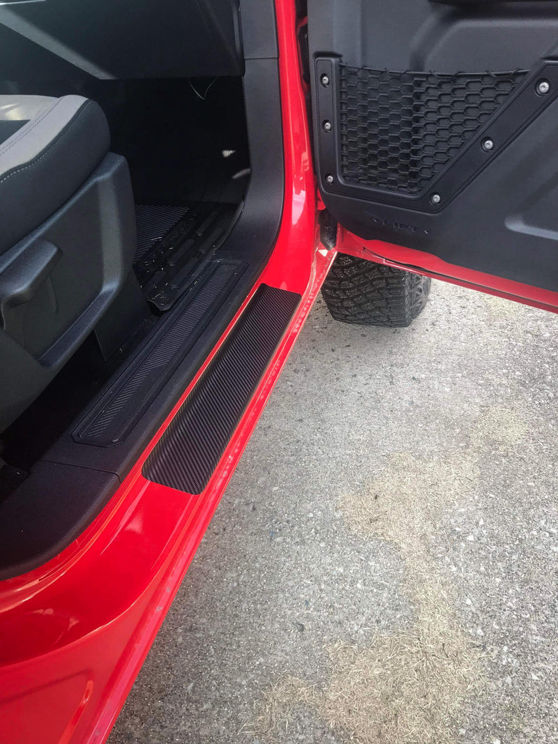 Door Sill Protectors - 2021+ Bronco 2 Door - StickerFab