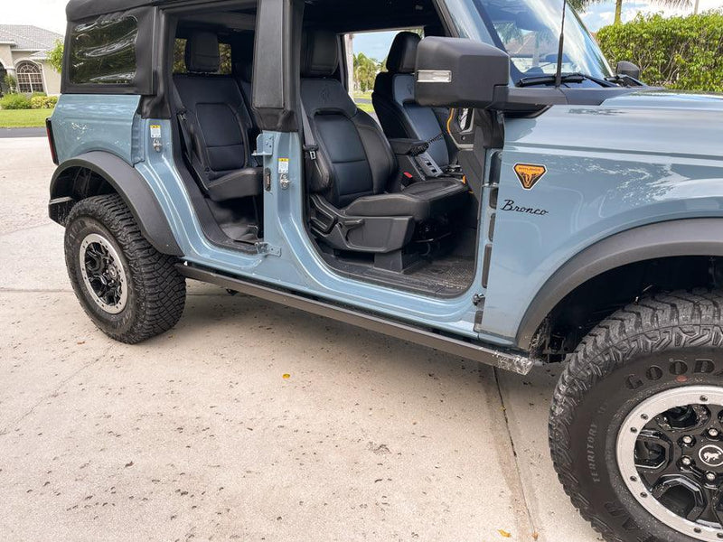 Door Sill Protectors - 2021+ Bronco 4 Door - StickerFab