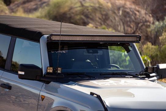 DV8 50"/52" LED Roof Light Bar Mount (or 16x 3" Pod Lights) - 2021+ Bronco - StickerFab