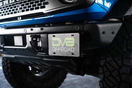 DV8 License Plate Relocation Bracket for OEM HD Modular Bumper - 2021+ Bronco (non-Raptor) - StickerFab