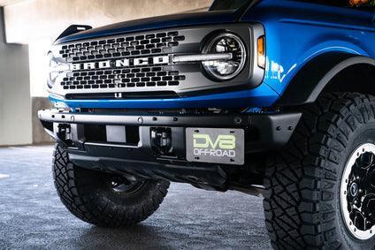 DV8 License Plate Relocation Bracket for OEM HD Modular Bumper - 2021+ Bronco (non-Raptor) - StickerFab