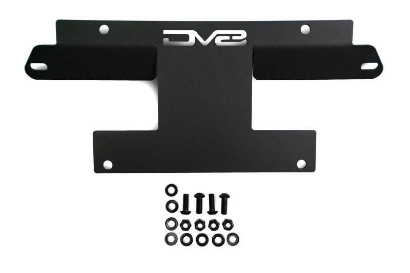 DV8 License Plate Relocation Bracket V2 Center for OEM HD Modular Bumper - 2021+ Bronco (non-Raptor) - StickerFab