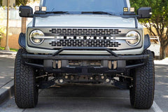 DV8 License Plate Relocation Bracket V2 Center for OEM HD Modular Bumper - 2021+ Bronco (non-Raptor) - StickerFab