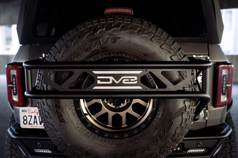 DV8 Offroad Spare Tire Guard and Accessory Mount - 2021+ Bronco (Non-Raptor) - StickerFab