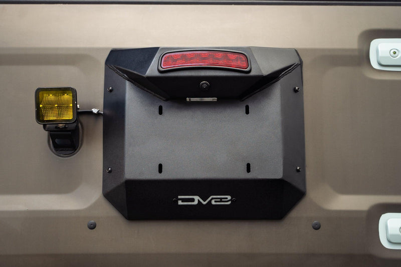 DV8 Spare Tire Delete / Rear License Relocation Bracket - 2021+ Bronco (Non Raptor) - StickerFab