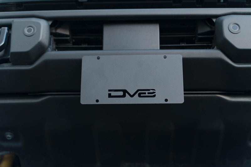 DV8 V1 License Plate Relocation Bracket for Capable Bumper - 2021+ Bronco - StickerFab