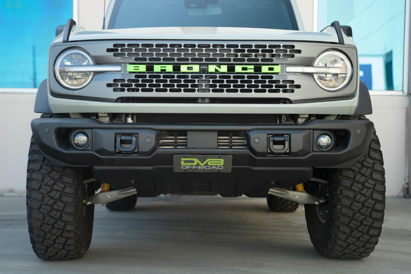 DV8 V2 Slanted License Plate Relocation Bracket for Capable Bumper - 2021+ Bronco - StickerFab