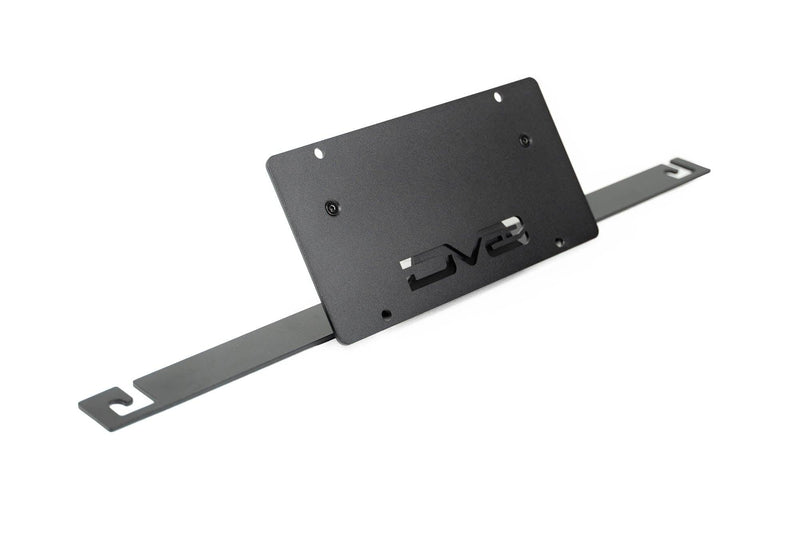 DV8 V2 Slanted License Plate Relocation Bracket for Capable Bumper - 2021+ Bronco - StickerFab