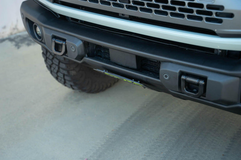 DV8 V2 Slanted License Plate Relocation Bracket for Capable Bumper - 2021+ Bronco - StickerFab