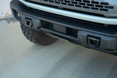 DV8 V2 Slanted License Plate Relocation Bracket for Capable Bumper - 2021+ Bronco - StickerFab