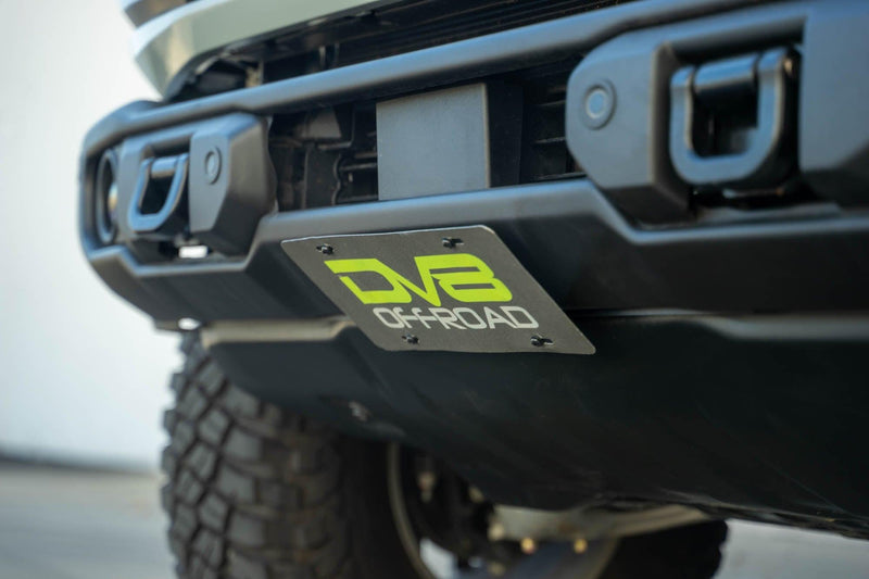 DV8 V2 Slanted License Plate Relocation Bracket for Capable Bumper - 2021+ Bronco - StickerFab