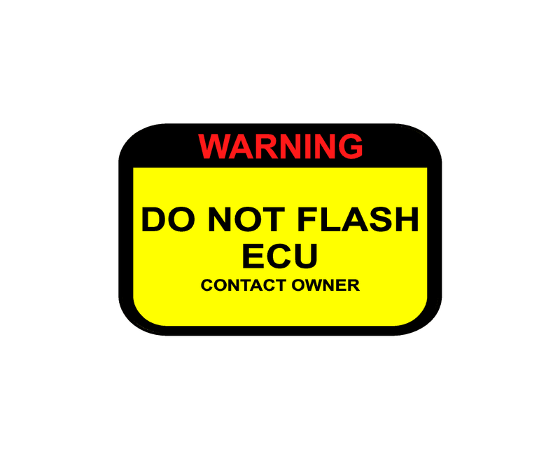 Warning Sticker Do Not Flash (OBD Port) - Universal - StickerFab