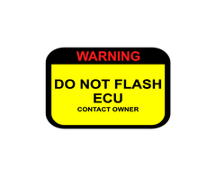 Warning Sticker Do Not Flash (OBD Port) - Universal - StickerFab