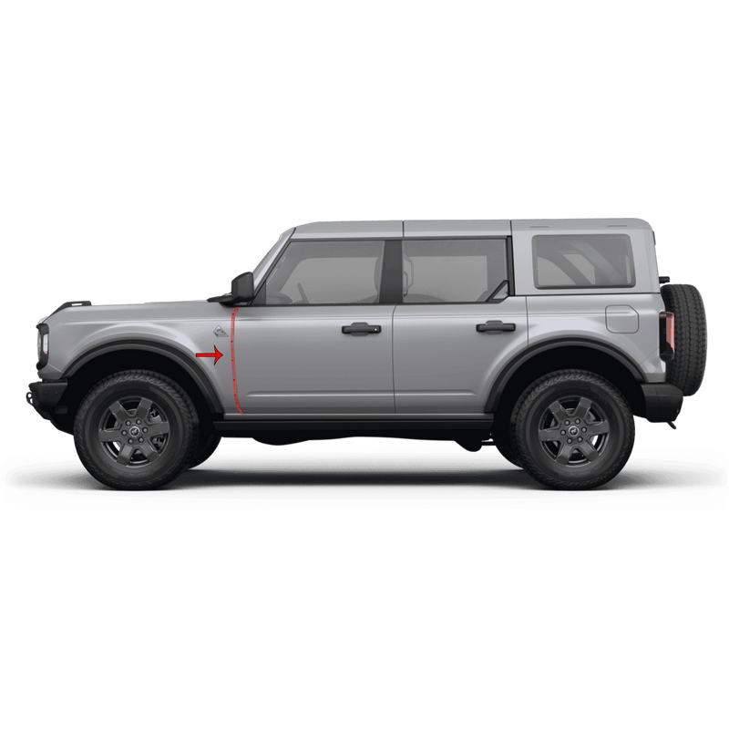 eXpert Front Door Removal Fender Protection Film (Clear PPF) - 2021+ Bronco - StickerFab