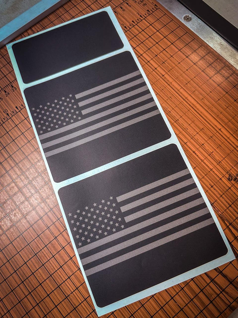 Flag Sun Visor Warning Overlays - 2021+ Bronco / 2024+ Ranger Raptor - StickerFab