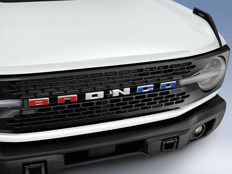 Ford Bronco Tufskinz Red White and Blue Grille Lettering - 2021+ Bronco - StickerFab