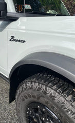 Ford Licensed Bronco Cursive Script Metal Emblem Kit (Modified) - 2021+ Bronco - StickerFab