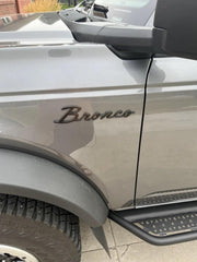 Ford Licensed Bronco Cursive Script Metal Emblem Kit (Modified) - 2021+ Bronco - StickerFab