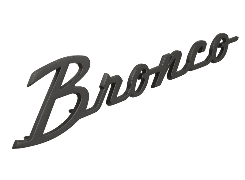 Ford Licensed Bronco Cursive Script Metal Emblem Kit (Modified) - 2021+ Bronco - StickerFab