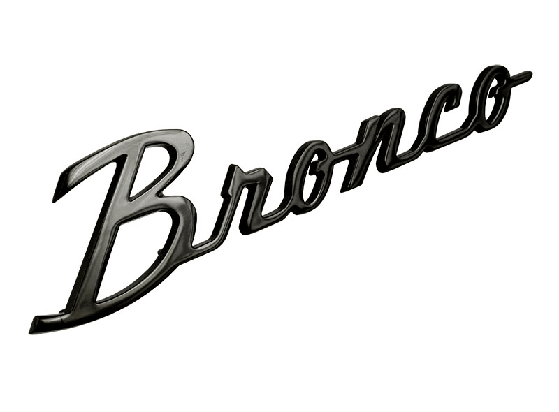 Ford Licensed Bronco Cursive Script Metal Emblem Kit (Modified) - 2021+ Bronco - StickerFab