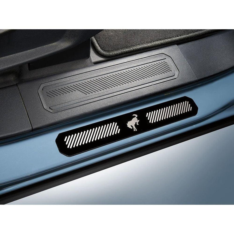 Ford OEM Black Stainless Steel Door Sill Plates - 2021+ Bronco 4 Door - StickerFab