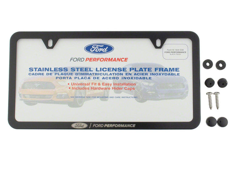 Ford Performance Black Stainless Steel License Plate Frame - StickerFab