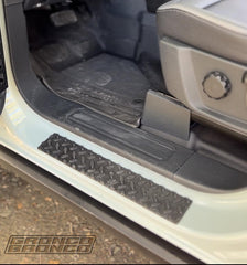 Gronco Bronco Rubber Diamond Plate Door Sill Protectors - 2021+ Bronco 2 Door and 4 Door - StickerFab