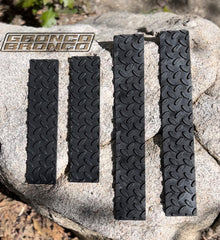 Gronco Bronco Rubber Diamond Plate Door Sill Protectors - 2021+ Bronco 2 Door and 4 Door - StickerFab