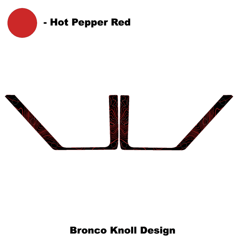 Topo Rear Door Net Trim Overlay Kit (Printed Series) - 2021+ Bronco - StickerFab