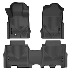 Husky Liners Weatherbeater Front and 2nd Row Floor Liners (Ecoboost Only) - 2022+ Maverick - StickerFab