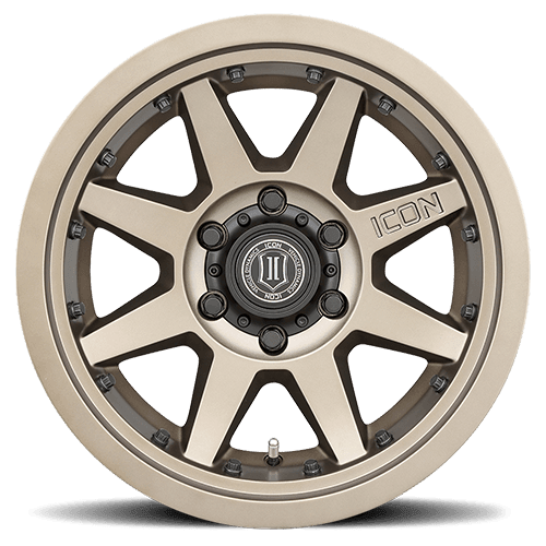 ICON Rebound Pro 17x8.5 6x5.5 0mm Offset 4.75in BS 106.1mm Bore Bronze Wheel - 2021+ Ford Bronco - StickerFab