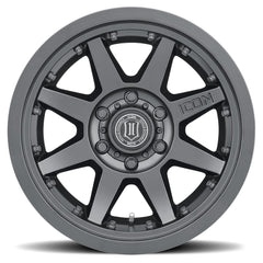 ICON Rebound Pro 17x8.5 6x5.5 0mm Offset 4.75in BS 106.1mm Bore Satin Black Wheel - 2021+ Ford Bronco - StickerFab