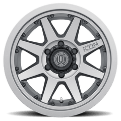 ICON Rebound Pro 17x8.5 6x5.5 0mm Offset 4.75in BS 106.1mm Bore Titanium Wheel - 2021+ Ford Bronco - StickerFab