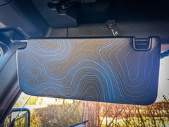 Topo Interior Sun Visor Overlays (Printed Series) - 2021+ Bronco (NO Homelink) - StickerFab