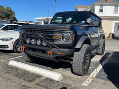 V2 Smoked Shortie Style Light Bar Overlays - 2021+ Bronco (Standard Headlights)