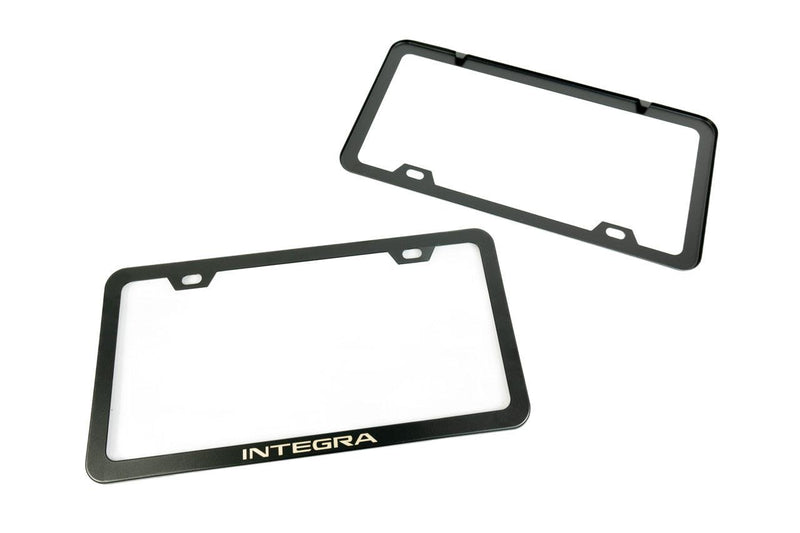 "Integra" License Plate Frame - Black, Pair - StickerFab