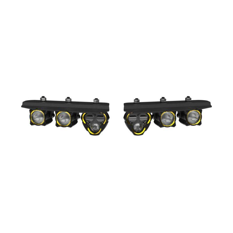 KC HiLiTES FLEX ERA 3 Dual Mode SAE Fog Light Pocket Kit - 2021+ Bronco w/ Modular HD Bumper - StickerFab