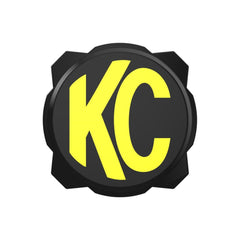 KC HiLITES Pro6 Gravity® Light Cover - Black / Yellow KC Logo - StickerFab