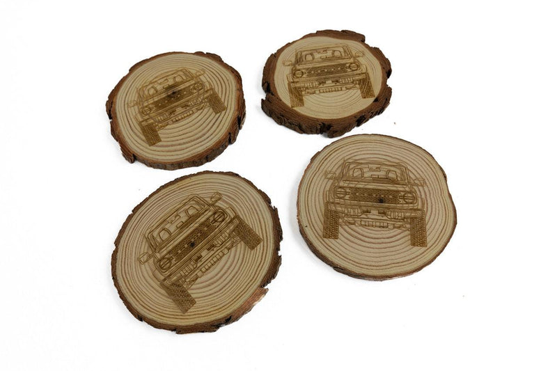 Laser Series 6th Gen Wood Coasters (Set of 4) - StickerFab