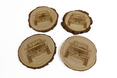 Laser Series 6th Gen Wood Coasters (Set of 4) - StickerFab