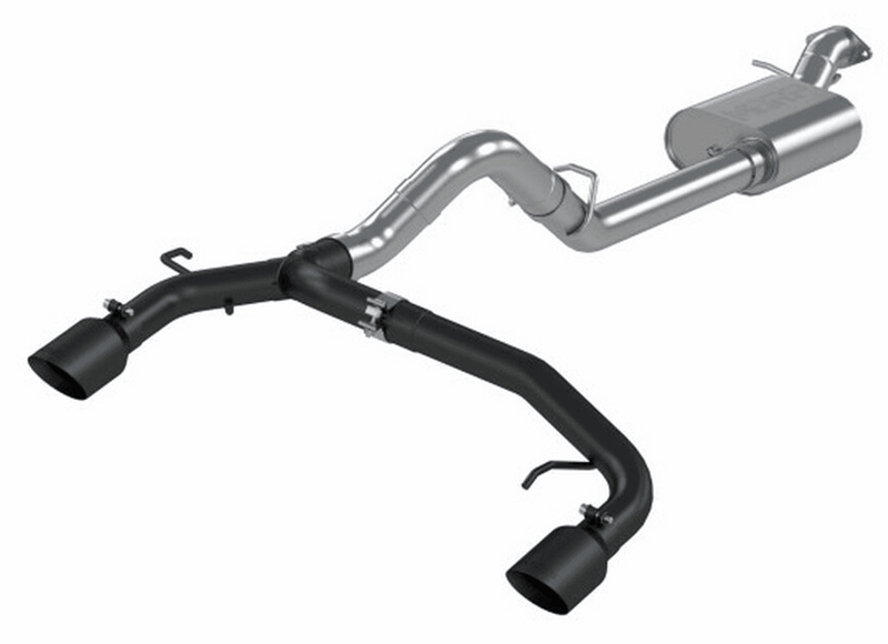 MBRP 3" Catback Exhaust System Dual Black Tip Aluminized Steel - 2021+ Bronco - StickerFab