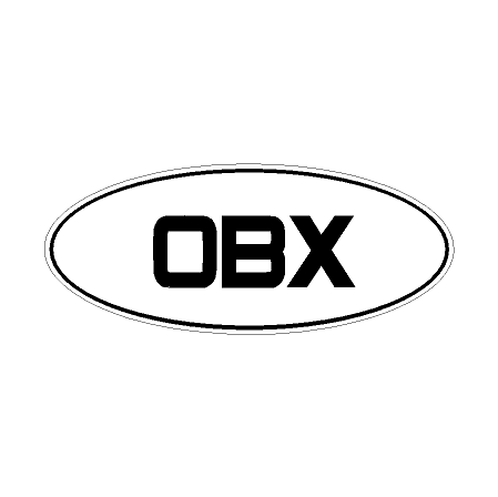 "OBX" Rear Oval Emblem Overlays (Printed Series) - 2021-2024 Bronco Outer Banks - StickerFab