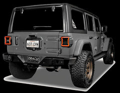 Oracle Black Series LED Tail Lights - 2018+ Wrangler JL - StickerFab