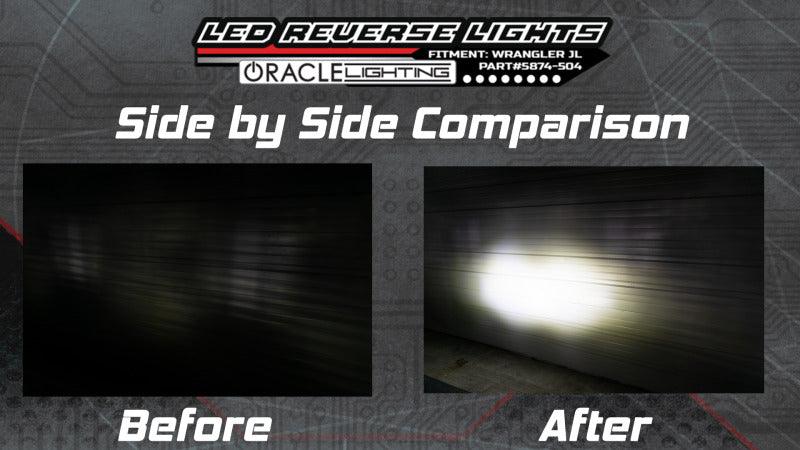 Oracle Rear Bumper LED Reverse Lights 6000K - 2018+ Wrangler JL - StickerFab