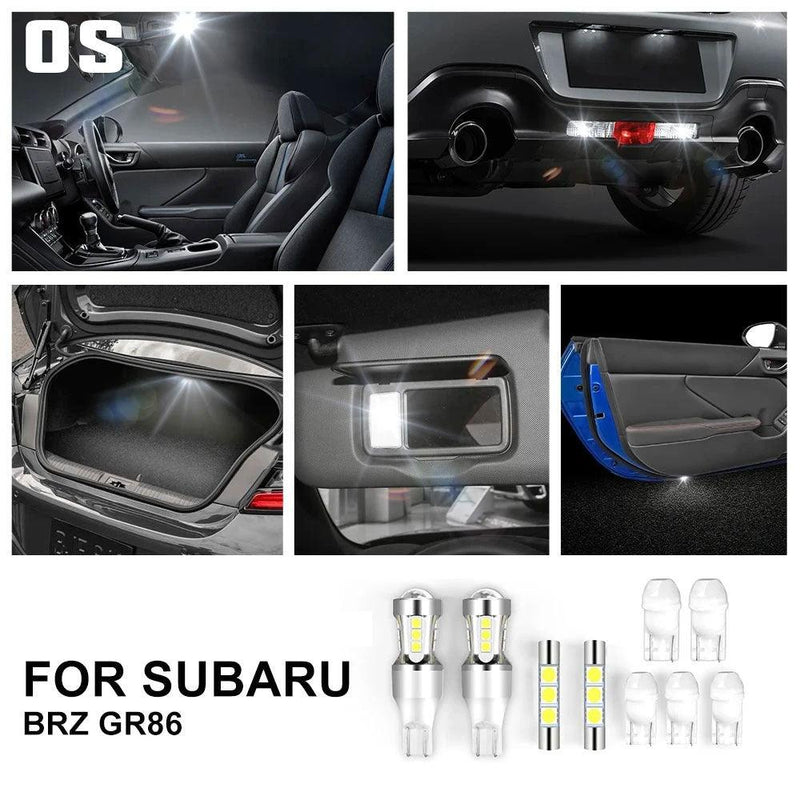 OS Lighting 9 LED Bulb Kit (Reading, Vanity, Trunk, Door, Reverse) fits 2022+ BRZ / GR86 - StickerFab