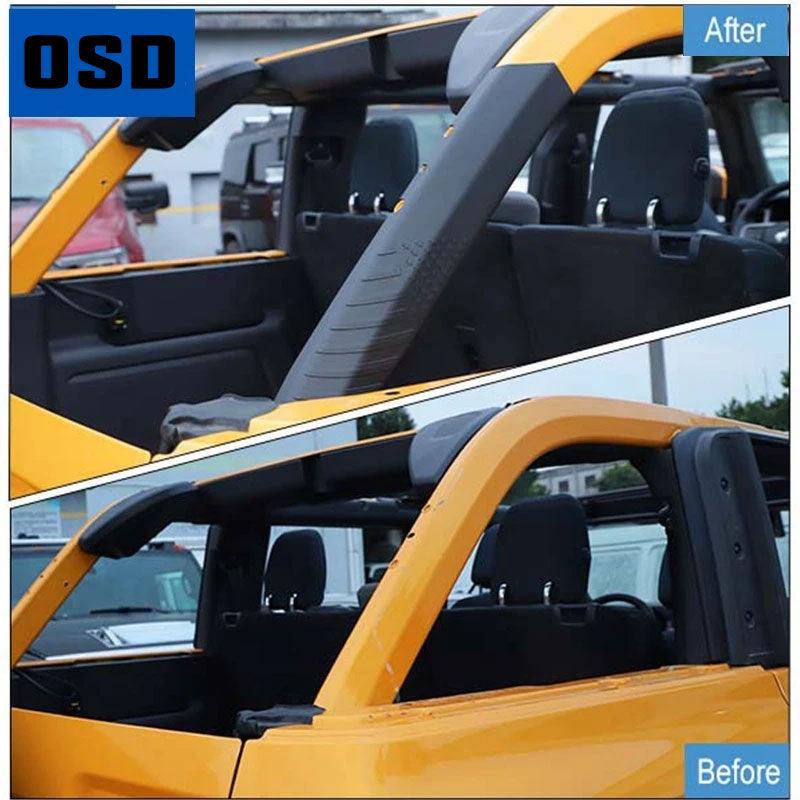 OSD American Flag 4 Door ABS Roll Bar Protection Covers - 2021+ Bronco 4 Door - StickerFab